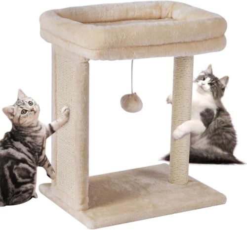 Small Cat Tree for Indoor Cats (Beige)