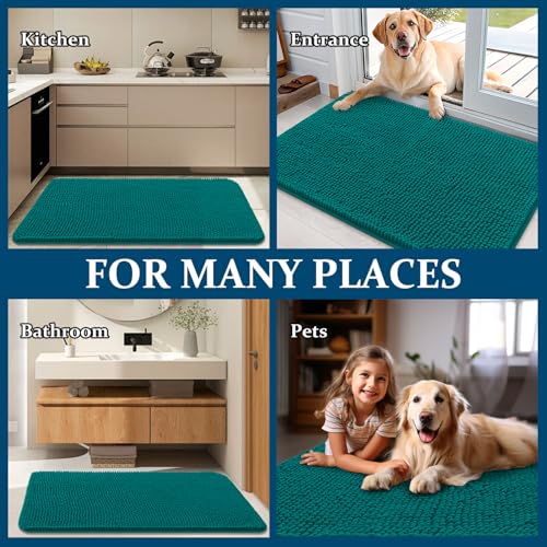 Dog Door Mat for Muddy Paws 45x27 (Lake Blue / 45" X 27")