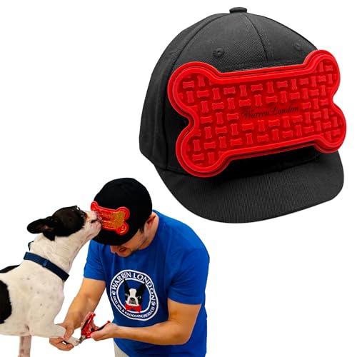 Distract-A-Hat ™ by Warren London - Dog Grooming Distraction Lick Hat for Nail Clipping and Grooming – Adjustable Fit with Adhesive Dog Lick Pad, Spreader & Cleaning Brush Included (One Size Fits All - Hat Only)