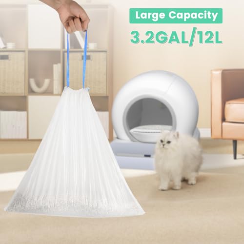 80 Count Waste Bags for Self Cleaning Cat Litter Box (Blue Bags)