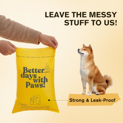 Dog Poop Bags Rolls Extra thick and Guaranteed Leak Proof Poop Bags for Dogs (270 Count (Pack of 1) / Unscented)