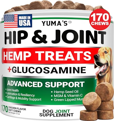 Hemp Hip and Joint Supplement for Dogs (Hemp Hip & Joint Chews / 170 Treats)