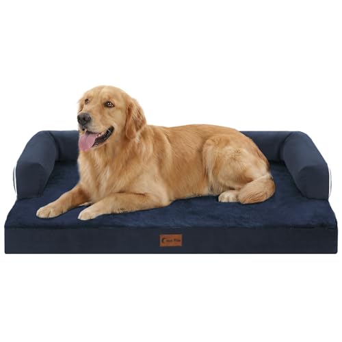 Orthopedic Dog Bed for Extra Large Dogs (Navy Blue / 41.0"L x 27.0"W x 8.0"Th)