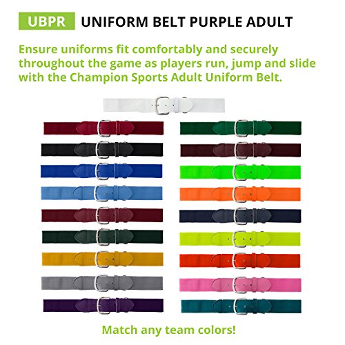 Baseball Softball Uniform Belt (Adult (22-46 Inches) / Purple)