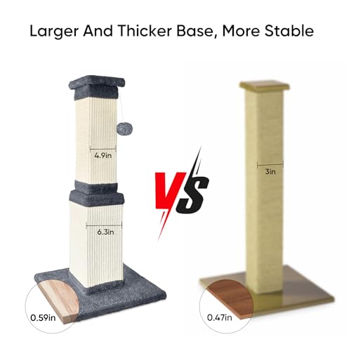 Cat Scratching Post for Indoor Cats (Deep Gray)