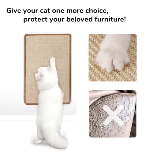 Cat Scratcher Mat (Beige-23.6 x 15.7 Inch)