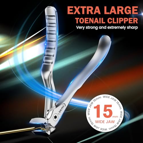 Toenail Clippers for Seniors (Silver / Extra Large)