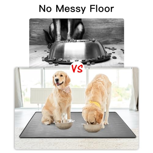 39.4"x29.5" Large Pet Food Mat (Avocado Green / 39.4"L x 29.5"W)