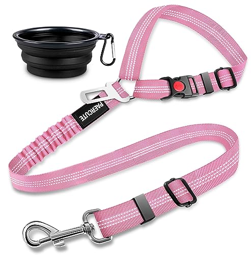 2 Piece Set Retractable Dog Car Seatbelts (Pink)