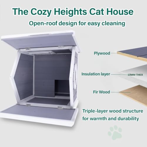 Outdoor Cat House (M Insulated Cat House)