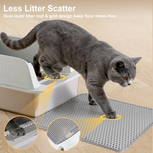TENTIZON Stainless Steel Cat Litter Box (Large)
