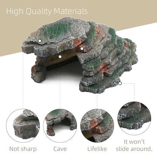 Gecko Hide Shale Scape Step Ledge (Small-B-7.3 * 4.4 * 3)