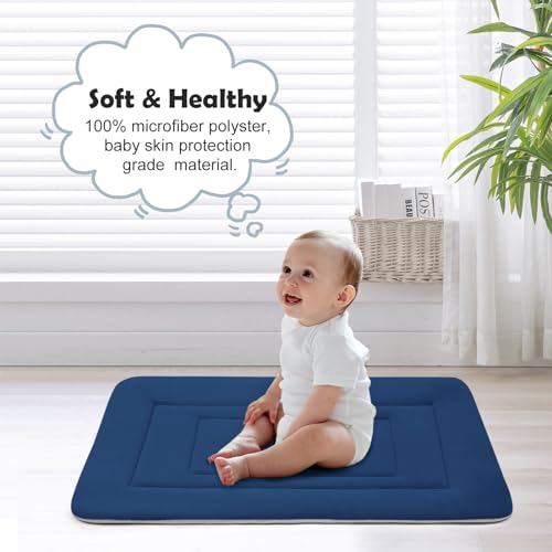 Dog Beds Soft Dog Crate Bed Pad Mat (36.0"L x 23.0"W x 1.2"Th / Dark Blue)