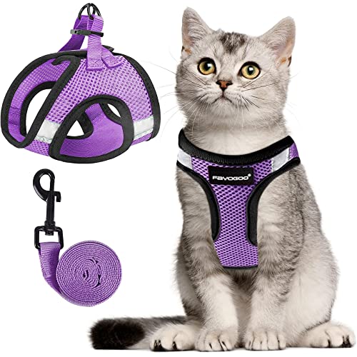 Cat Harness and Leash Set (Modern Violet / L(Chest 12-14"))
