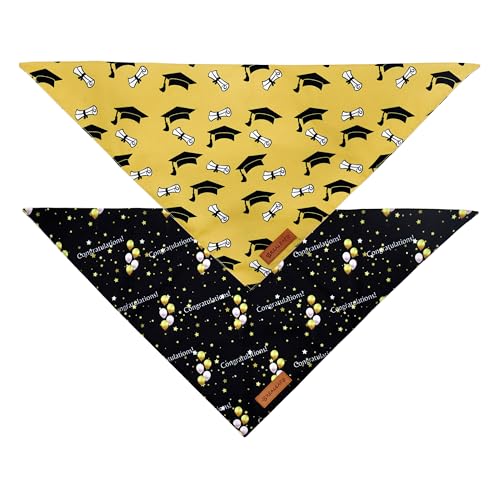 Graduation Dog Bandanas 2 Pack (Graduation / Large)