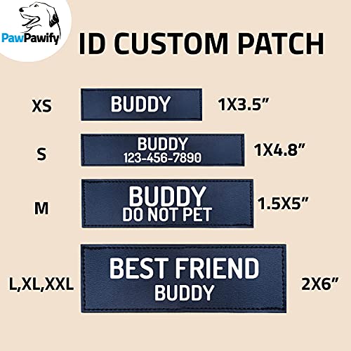 Custom No Pull Dog Harness with Name and Phone Number (S (10-19LBS) / Blue)