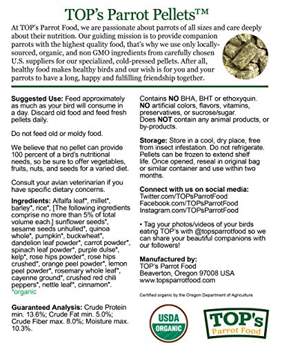TOP's Small Hookbill Parrot Pellets 25 lb (Small Hookbill Pellets / 25 Pound (Pack of 1))