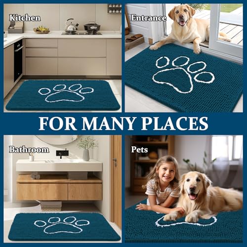 Dog Door Mat for Muddy Paws 70x32 (Atlantic Blue / 70" X 32")