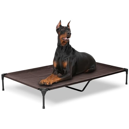Elevated Dog Bed for Outdoor (Brown / 59"L x 36"W x 9"Th)