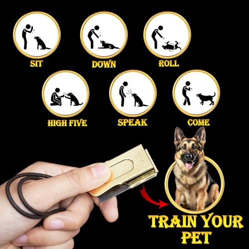 Brass and Steel Pet Training Clicker Puppy Dog Training Cricket Clicker U.S. Engraved WII Military Gear Metal Clicker (Clicker (Pack of 1 Pc))