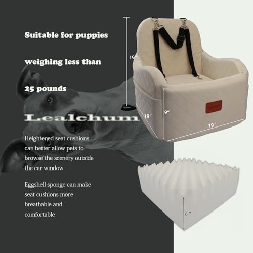 Dog Booster Car Seat (Beige / Medium)