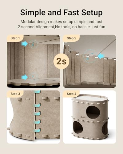 Cat House for Indoor Cats (Cream / Double)