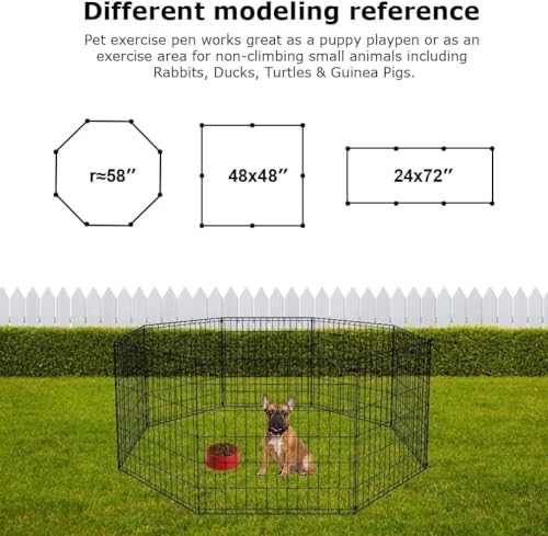 Foldable Dog Playpen (Black)