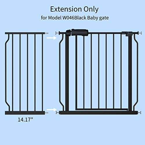 Safety Gate 14.17 inch Extension for Extra Wide Baby Gates (Extension: 14.17 Inch)