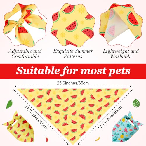 200 Pcs Summer Hawaiian Dog Bandanas Bulk (Bright Color / Summer)