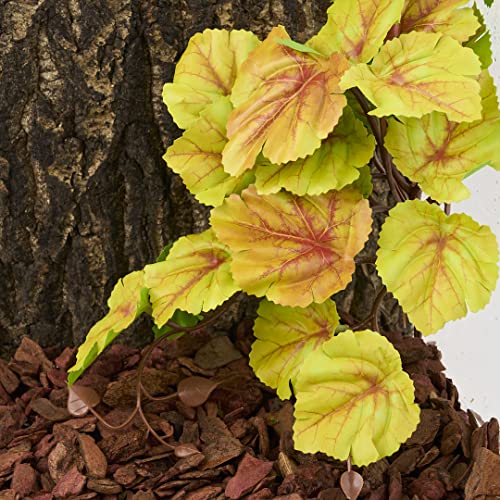 Yellow Reptile Terrarium Plants Fake Heuchera Hanging Suction Décor (Fake Heuchera Micrantha Yellow)