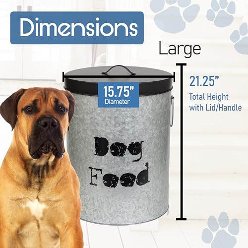 Large Dog 60lb Pet Food Storage Canister or Dog Bin with Scoop (Large Dog 60lb)