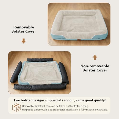 Orthopedic Waterproof Dog Bed for Large Sized Dogs (Azure / 45"L x 35"W x 7.5"Th)