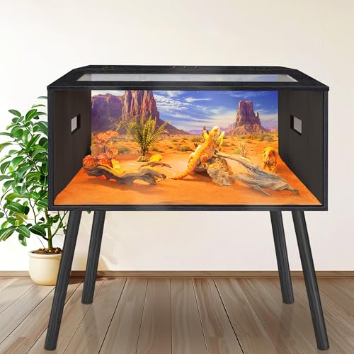63 Gallon Reptile Tank (Black / 63 gallons,40x20x20 inch)