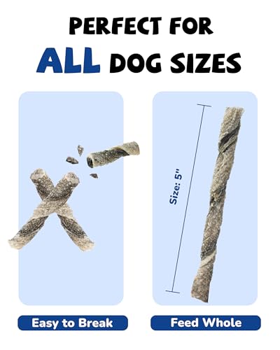 Cod Skin Rolls Dog Treats Natural High Omega 3 Dog Snacks (1 Pound (Pack of 1))