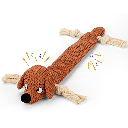 Dog Toys Squeaky Dog Chew Toy with Crinkle Paper (Dog)
