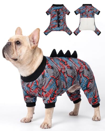 Dinosaur Costume Dog Pajamas (X-Small / Retro Dino Grunge)