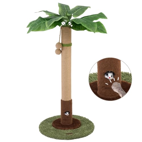 Cat Scratching Post for Indoor Cats (35.4-Green / 35.4in)