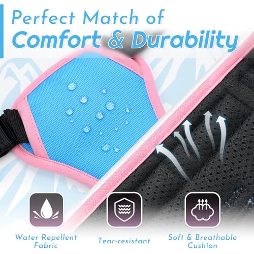 Dog Harness for Large Dogs (Large / Pink & Sky Blue)