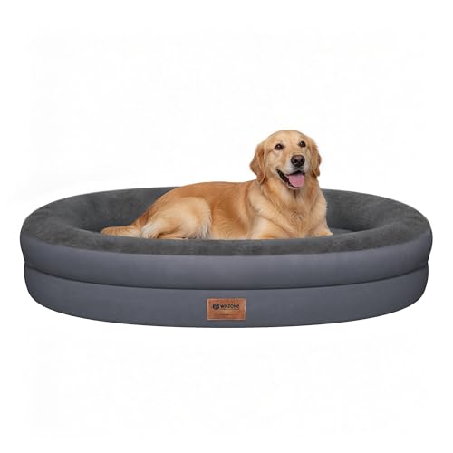 Waterproof Orthopedic Dog Bed for Large Dogs (Dark Grey / 44"L x 32"W x 7.5"Th)