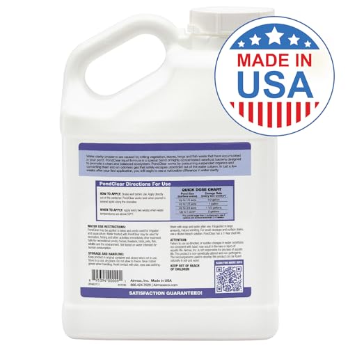 PondClear Liquid Bacteria Water Clarifier for Ponds & Lakes (128 Fluid Ounces)