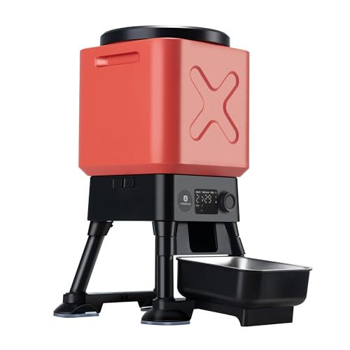 14L Automatic Dog Feeder for Large Breed (Red with Basic)