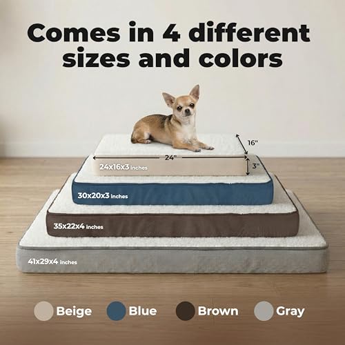 Orthopedic Dog Bed with Memory Foam (Gray / 30" x 20" x 3")