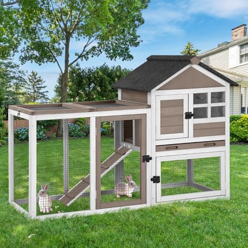 Large Rabbit Hutch Indoor 2 (Light Brown)