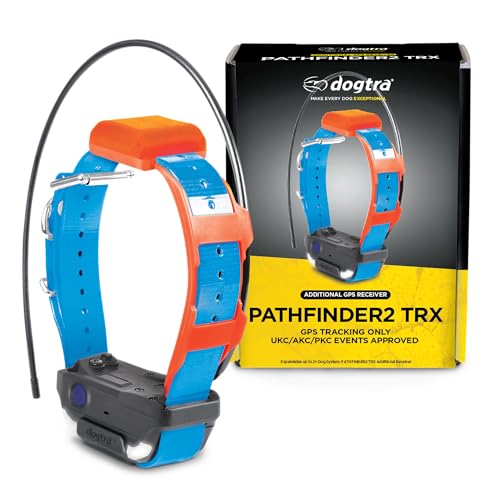Pathfinder 2 TRX Additional Receiver Only Dog GPS Tracker LED Light Blue Collar SmartWatch Compatible Rechargeable Waterproof Free Offline Maps No Monthly Subscription Fee Smartphone Required (Blue / 35 lbs & Up)