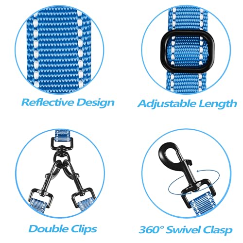 Double Dog Leash (Light Blue)
