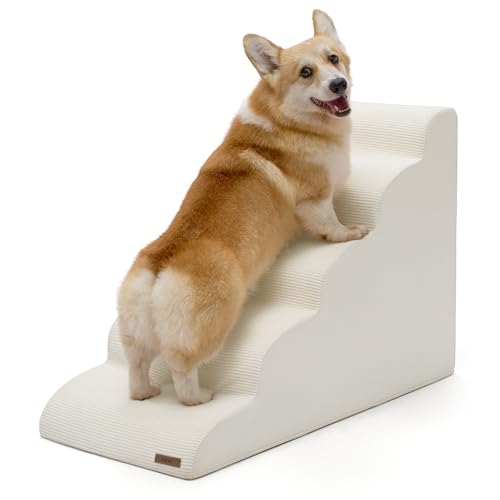 Lesure Dog Stairs for Small Dogs (Beige / 5-Step (H: 22.8IN))