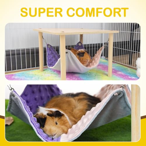 Enlarged Guinea Pig Hammock with Wooden Stand (Hammock with stand)