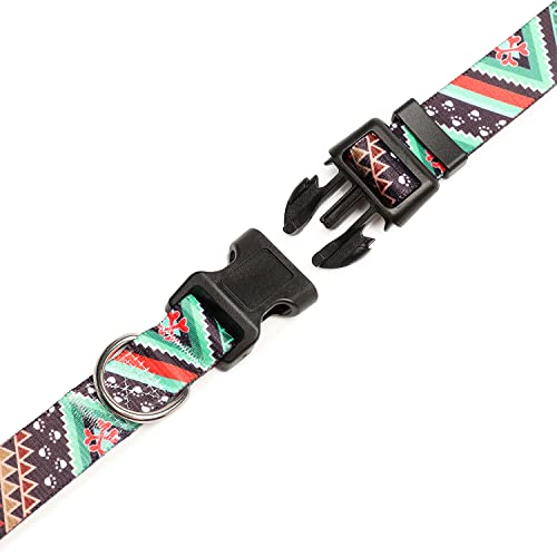Adjustable Dog Collar (Extra Small / Ethnic Green)