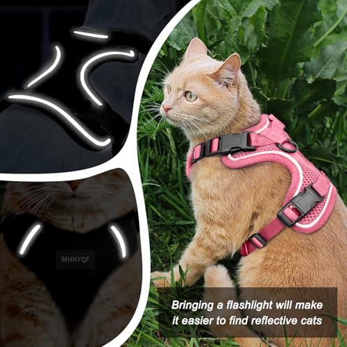 Cat Harness Cat Harness and Leash Set (Pink / Medium)
