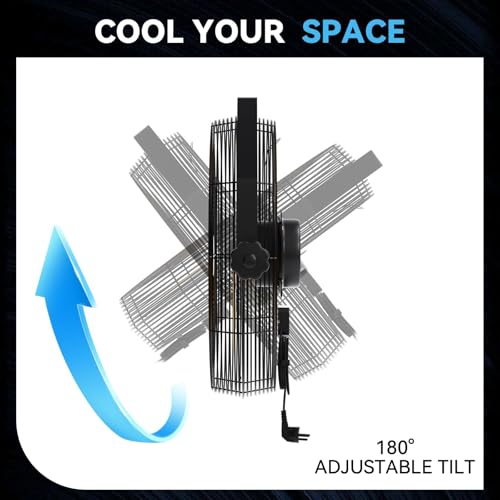 2600 CFM 14 inch Outdoor High Velocity Wall Mounted Fan (Yellow / 14 inches)